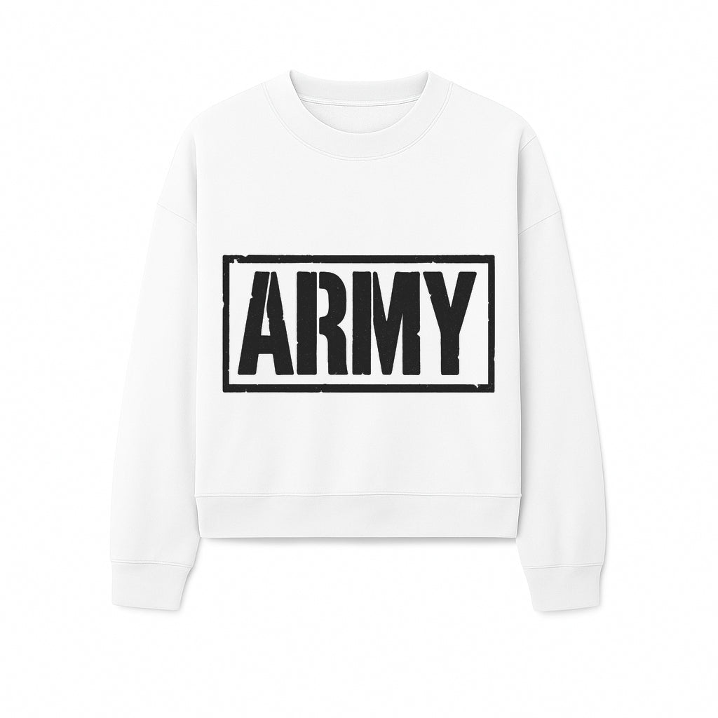 Bold 'ARMY' Graphic Print Wall Art Decor - Military-Inspired Home Decoration - Perfect for Veterans and Army Enthusiasts - Sweatshirt 1758008564880.jpg