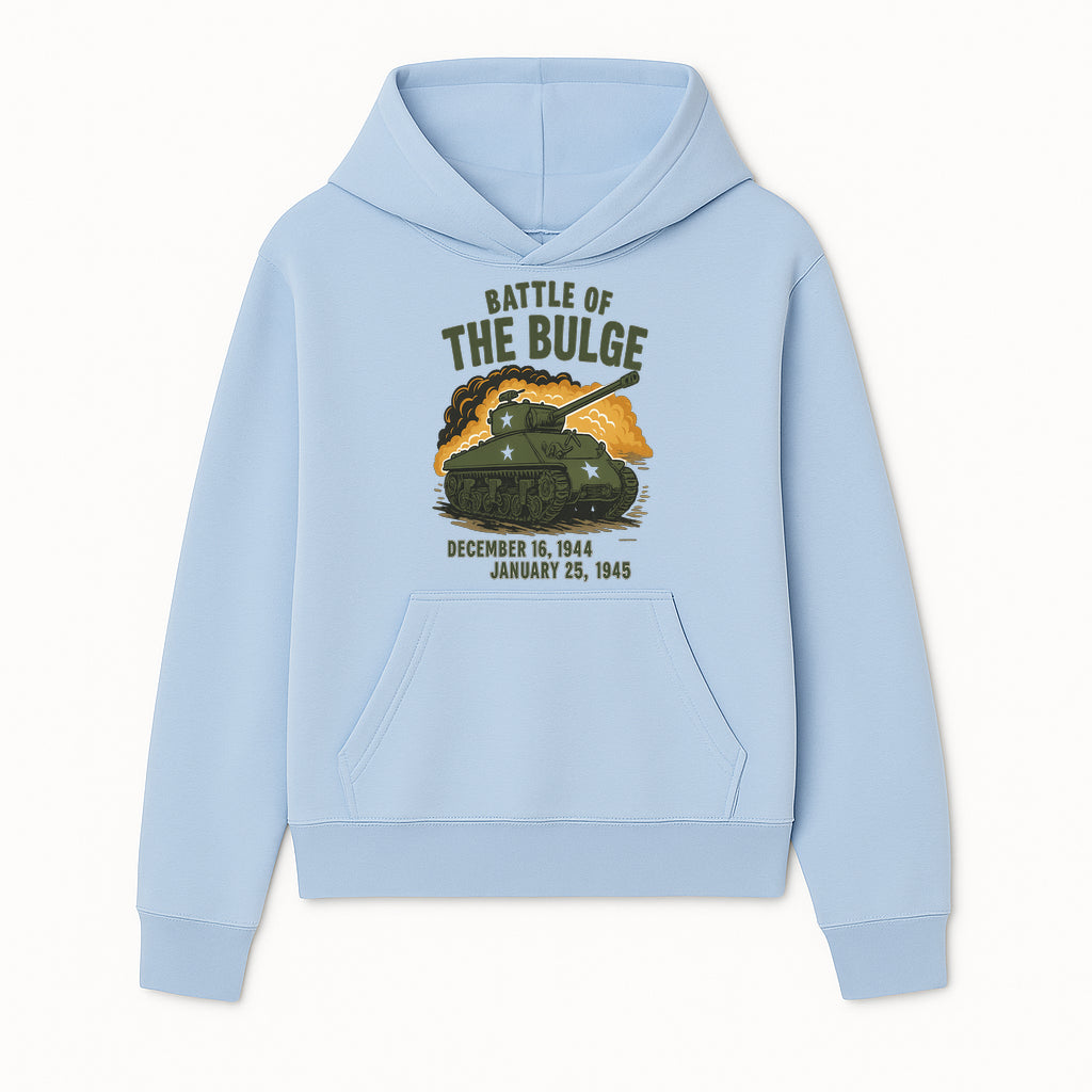 Battle of the Bulge Tank Art Print | WWII Historical Decor | December 16, 1944 - January 25, 1945 | Military Wall Art - Hoodie 1758008575876.jpg