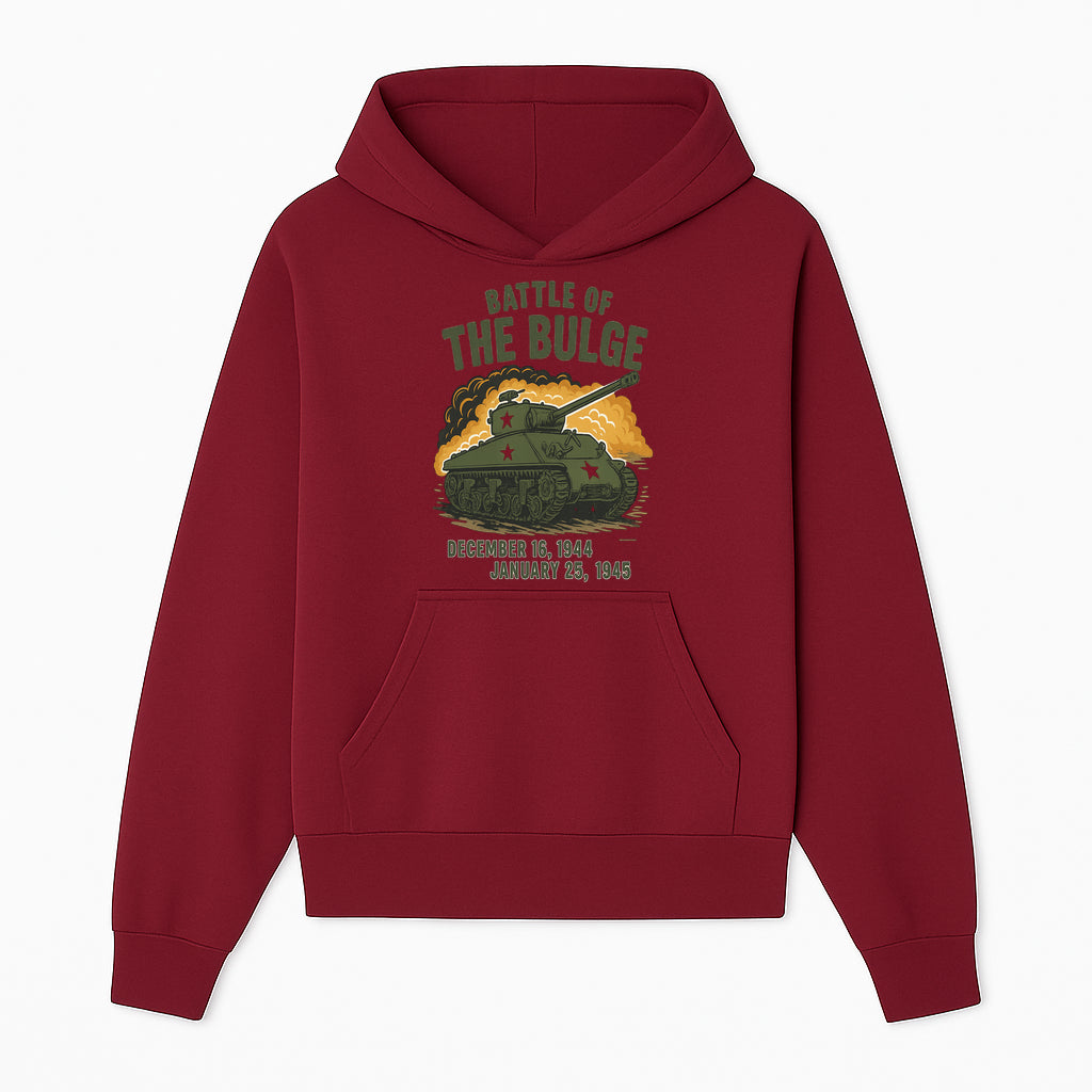 Battle of the Bulge Tank Art Print | WWII Historical Decor | December 16, 1944 - January 25, 1945 | Military Wall Art - Hoodie 1758008576237.jpg