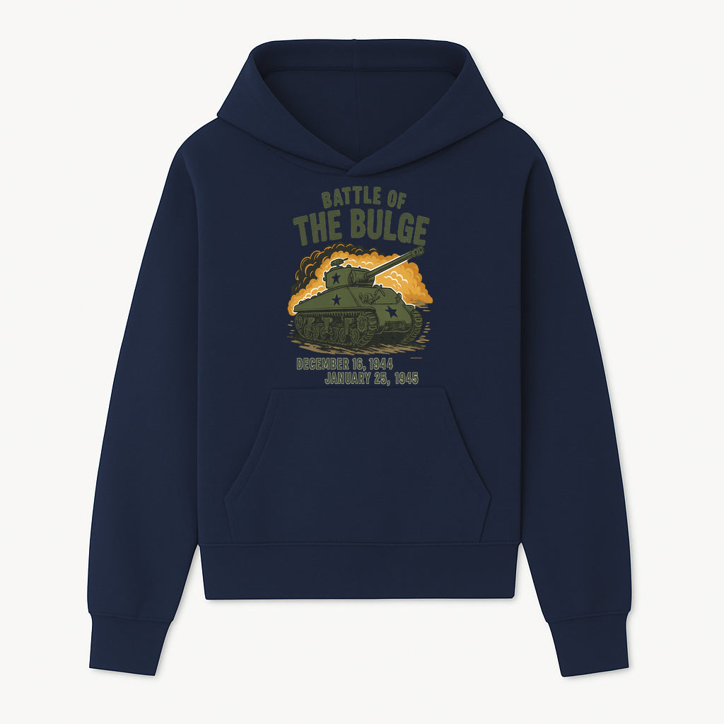 Battle of the Bulge Tank Art Print | WWII Historical Decor | December 16, 1944 - January 25, 1945 | Military Wall Art - Hoodie 1758008576363.jpg