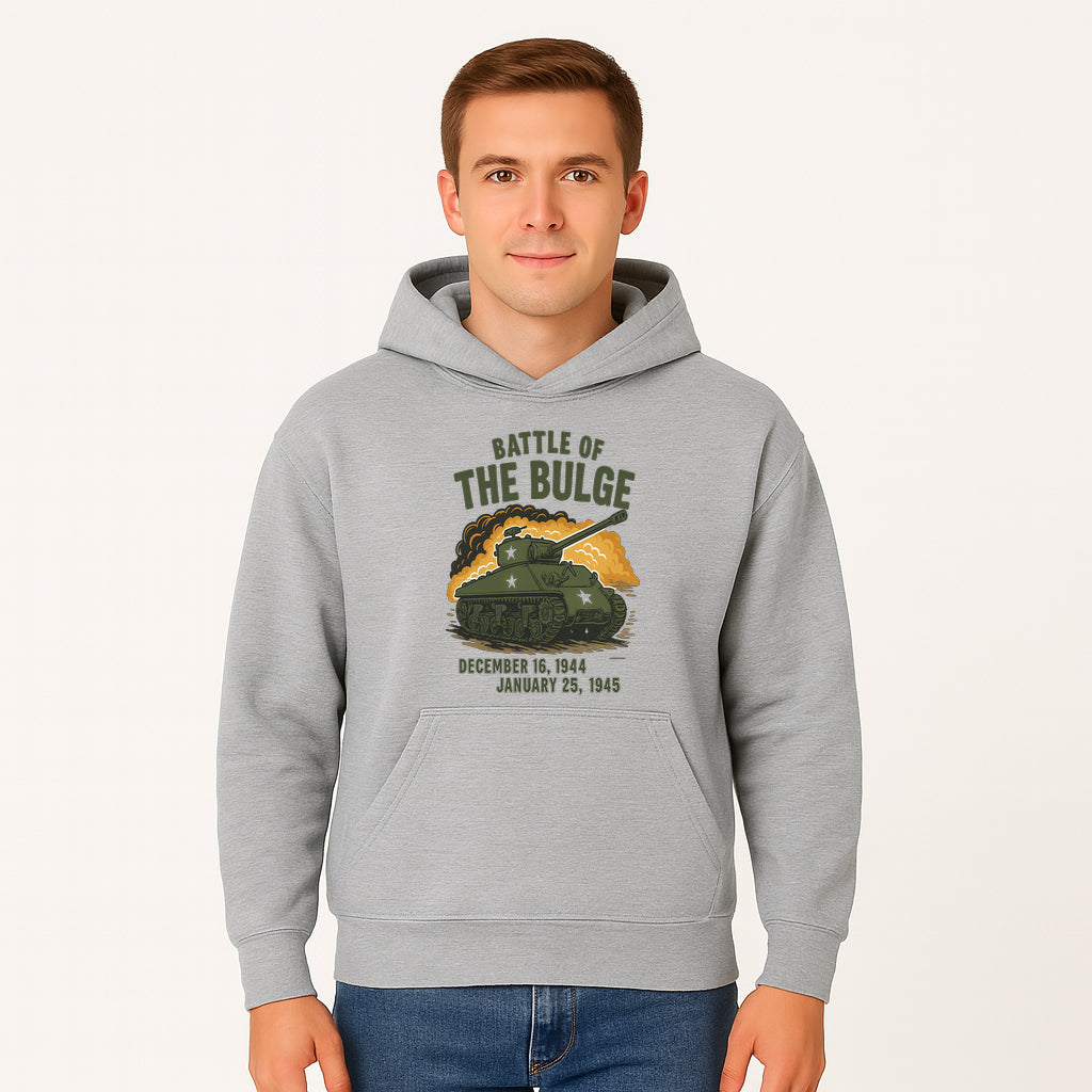 Battle of the Bulge Tank Art Print | WWII Historical Decor | December 16, 1944 - January 25, 1945 | Military Wall Art - Hoodie 1758008577899.jpg