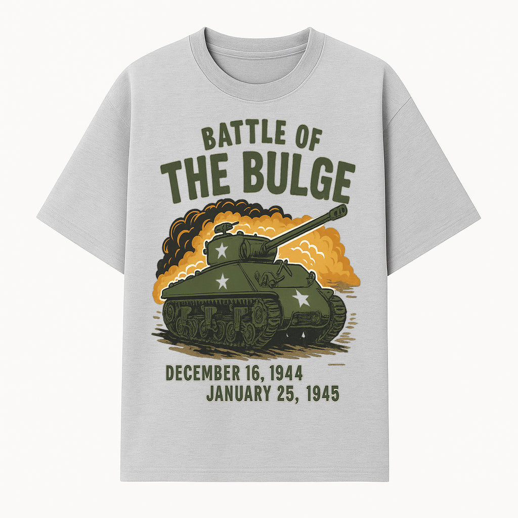 Battle of the Bulge Tank Art Print | WWII Historical Decor | December 16, 1944 - January 25, 1945 | Military Wall Art - T-shirt 1758008578171.jpg