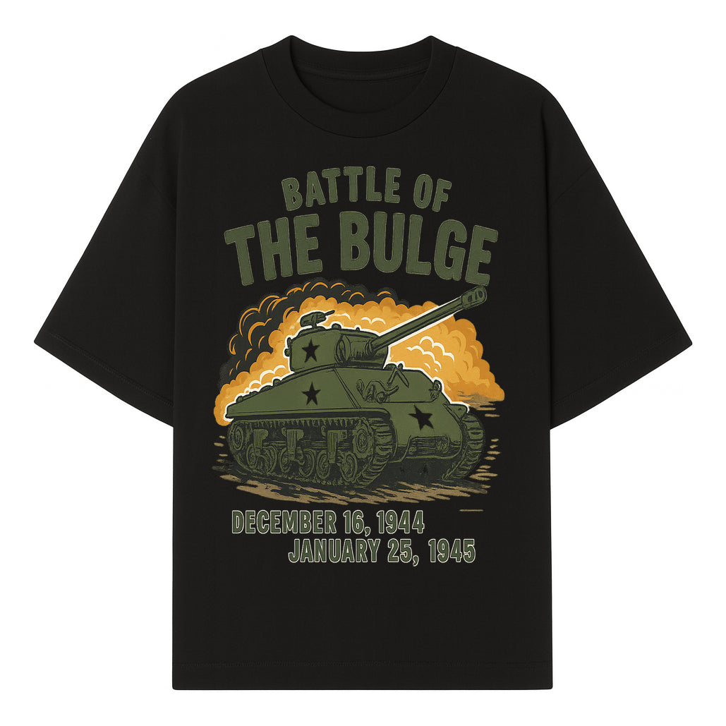 Battle of the Bulge Tank Art Print | WWII Historical Decor | December 16, 1944 - January 25, 1945 | Military Wall Art - T-shirt 1758008578317.jpg