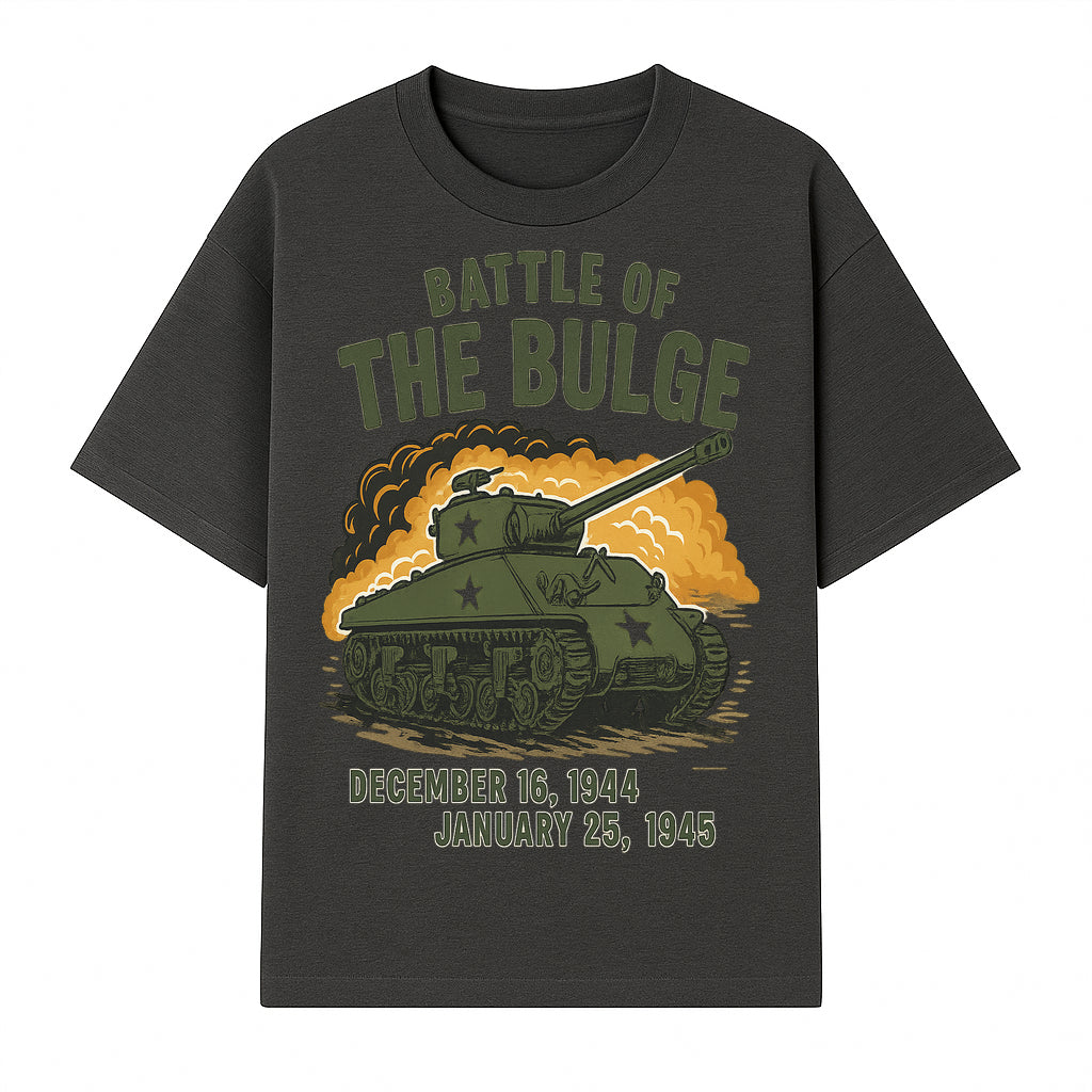 Battle of the Bulge Tank Art Print | WWII Historical Decor | December 16, 1944 - January 25, 1945 | Military Wall Art - T-shirt 1758008578479.jpg
