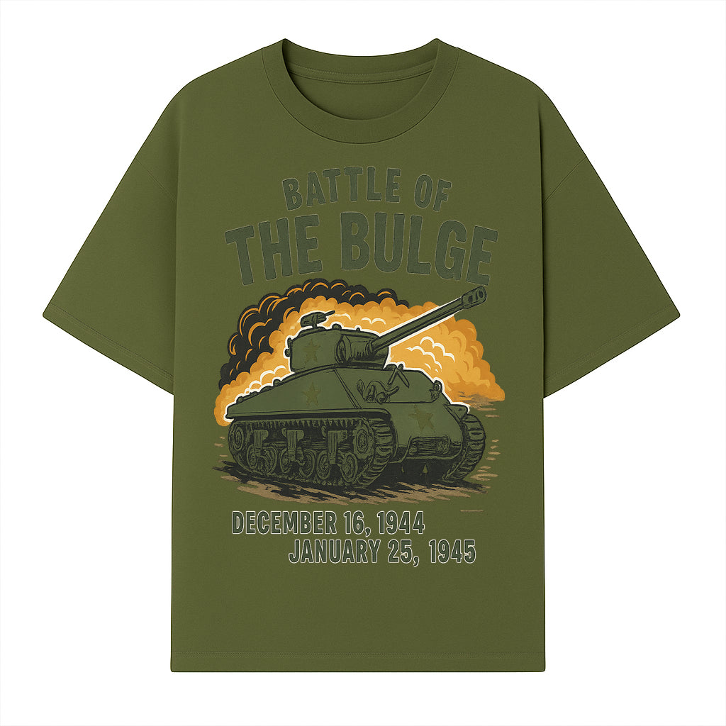 Battle of the Bulge Tank Art Print | WWII Historical Decor | December 16, 1944 - January 25, 1945 | Military Wall Art - T-shirt 1758008578627.jpg