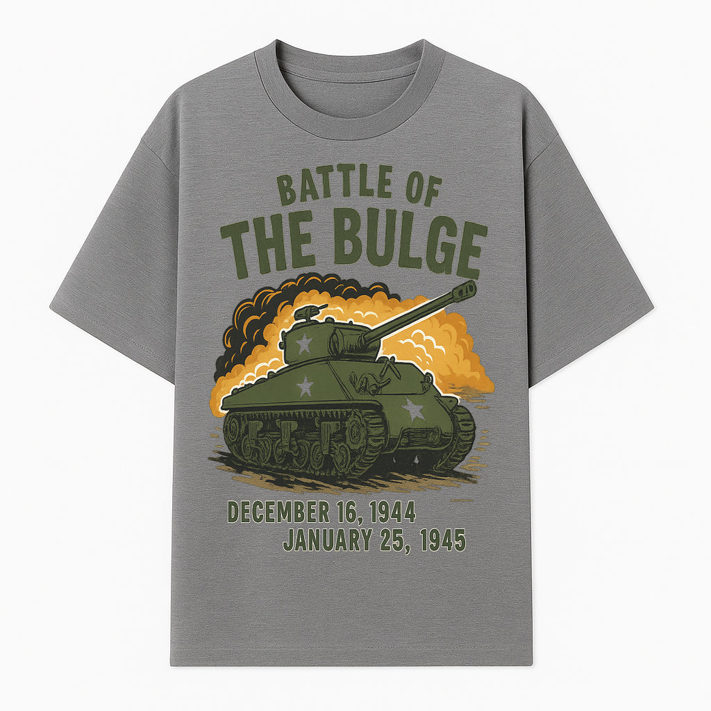 Battle of the Bulge Tank Art Print | WWII Historical Decor | December 16, 1944 - January 25, 1945 | Military Wall Art - T-shirt 1758008578763.jpg