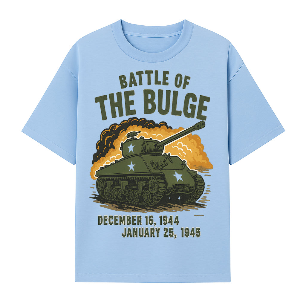 Battle of the Bulge Tank Art Print | WWII Historical Decor | December 16, 1944 - January 25, 1945 | Military Wall Art - T-shirt 1758008578875.jpg