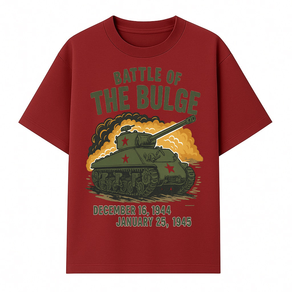 Battle of the Bulge Tank Art Print | WWII Historical Decor | December 16, 1944 - January 25, 1945 | Military Wall Art - T-shirt 1758008579136.jpg