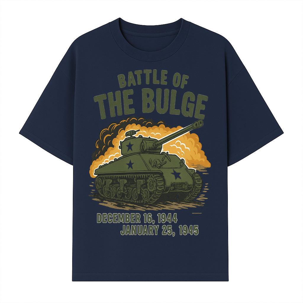 Battle of the Bulge Tank Art Print | WWII Historical Decor | December 16, 1944 - January 25, 1945 | Military Wall Art - T-shirt 1758008579270.jpg