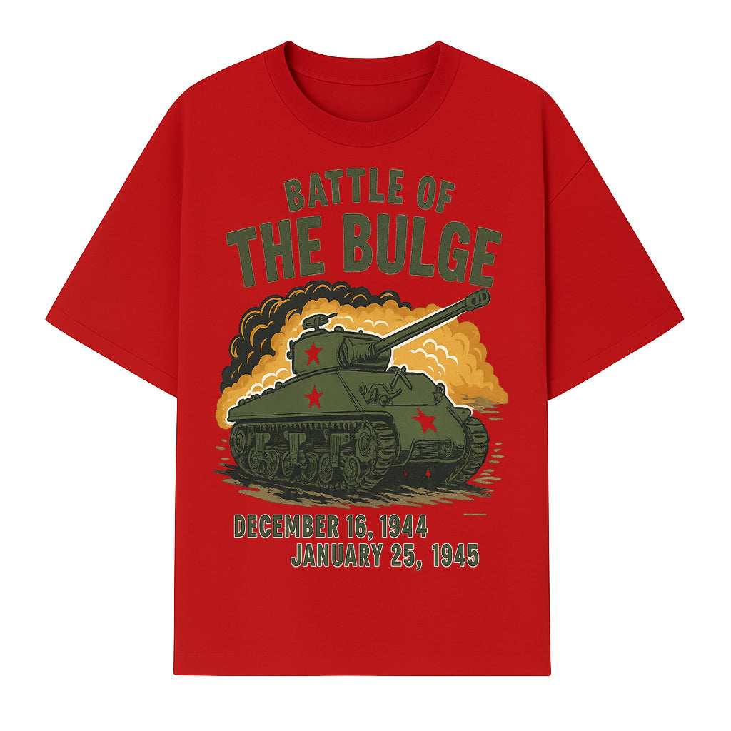 Battle of the Bulge Tank Art Print | WWII Historical Decor | December 16, 1944 - January 25, 1945 | Military Wall Art - T-shirt 1758008579404.jpg