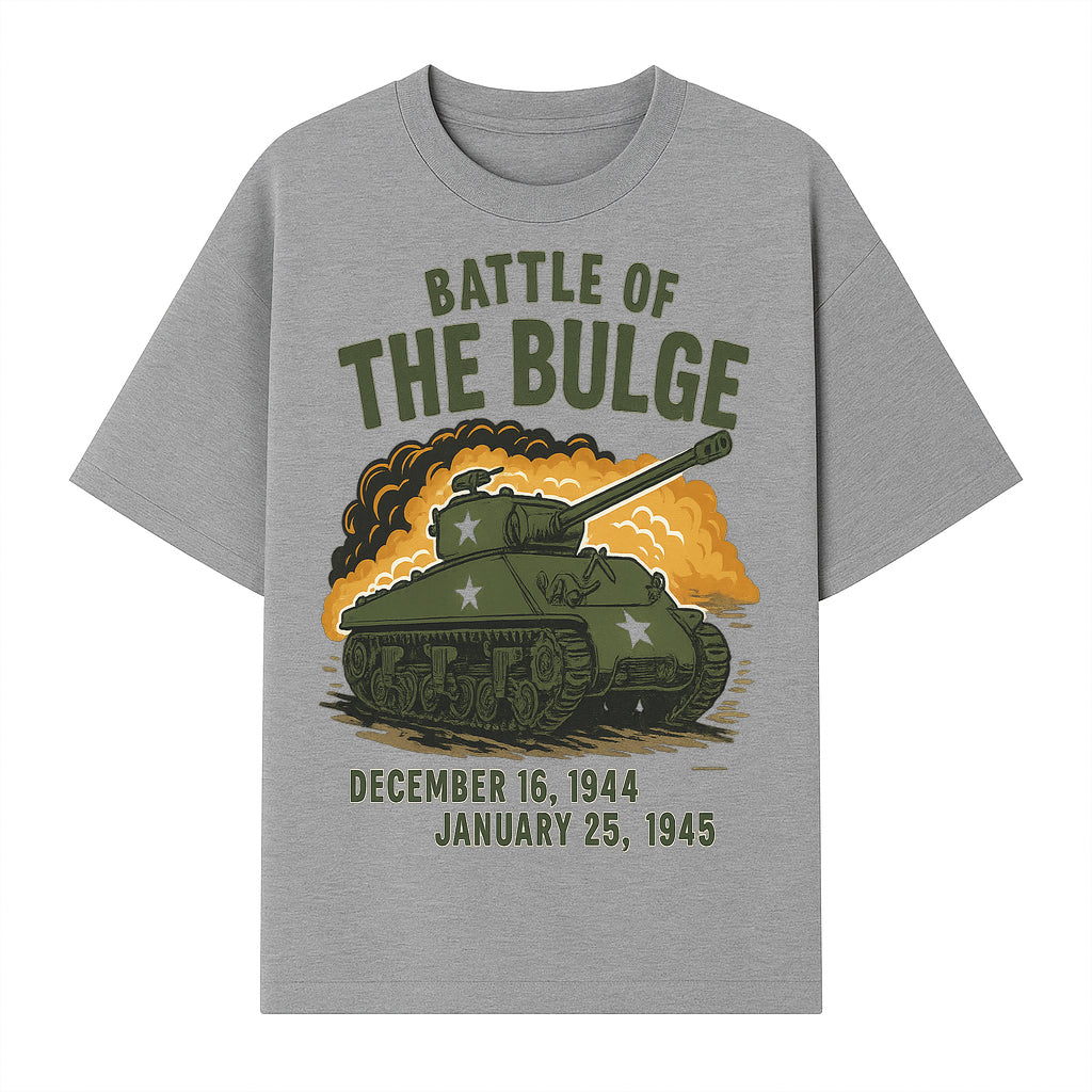 Battle of the Bulge Tank Art Print | WWII Historical Decor | December 16, 1944 - January 25, 1945 | Military Wall Art - T-shirt 1758008579529.jpg