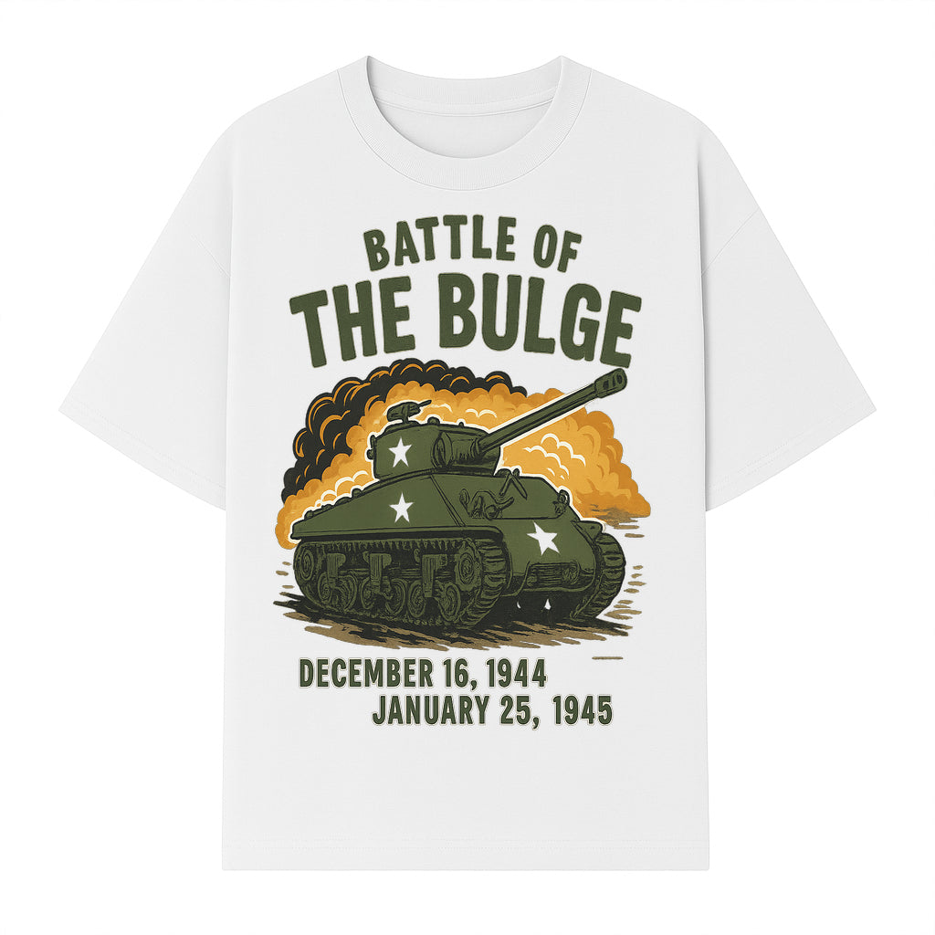 Battle of the Bulge Tank Art Print | WWII Historical Decor | December 16, 1944 - January 25, 1945 | Military Wall Art - T-shirt 1758008579682.jpg