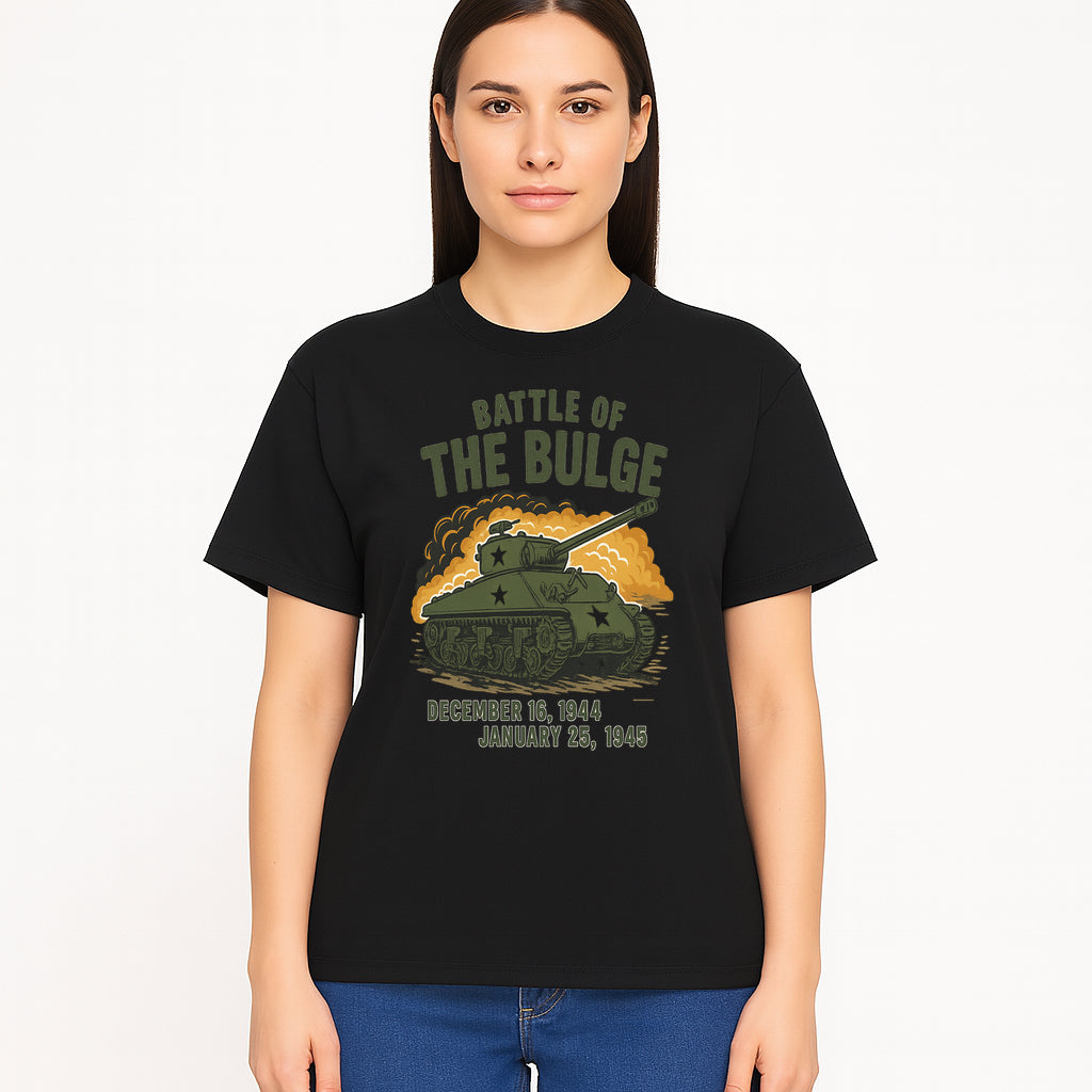 Battle of the Bulge Tank Art Print | WWII Historical Decor | December 16, 1944 - January 25, 1945 | Military Wall Art - T-shirt 1758008580947.jpg