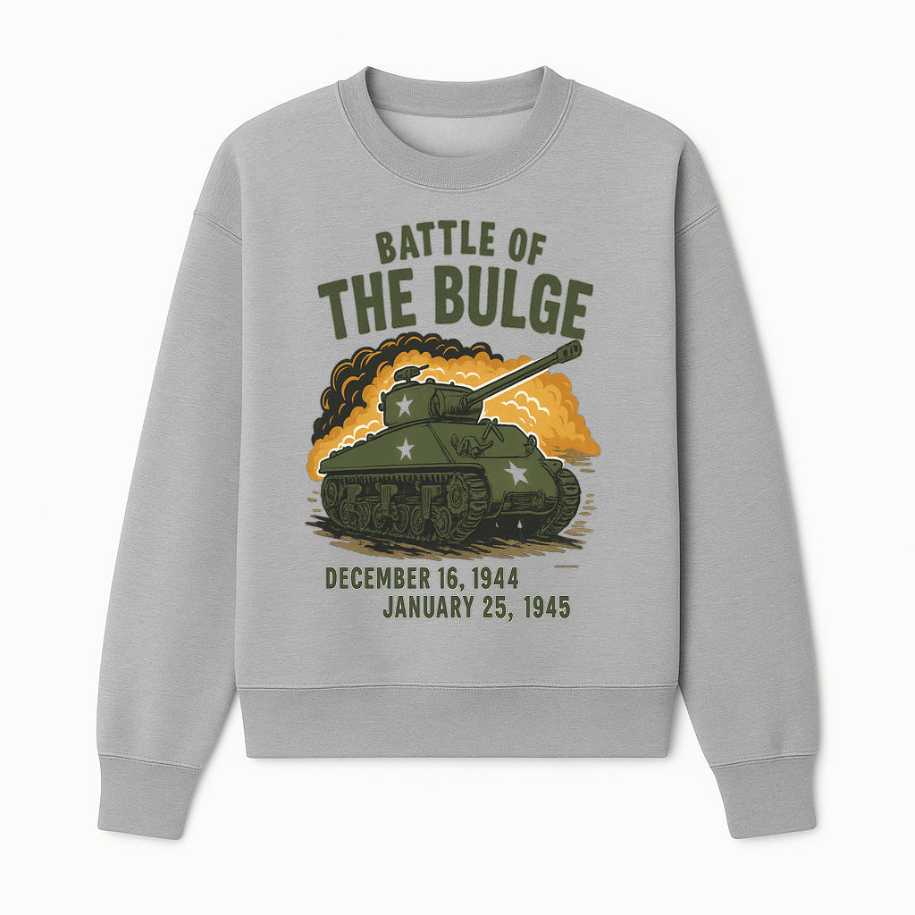 Battle of the Bulge Tank Art Print | WWII Historical Decor | December 16, 1944 - January 25, 1945 | Military Wall Art - Sweatshirt 1758008581098.jpg