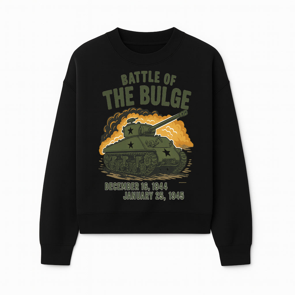 Battle of the Bulge Tank Art Print | WWII Historical Decor | December 16, 1944 - January 25, 1945 | Military Wall Art - Sweatshirt 1758008581238.jpg