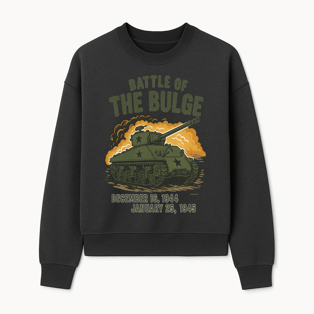 Battle of the Bulge Tank Art Print | WWII Historical Decor | December 16, 1944 - January 25, 1945 | Military Wall Art - Sweatshirt 1758008581383.jpg