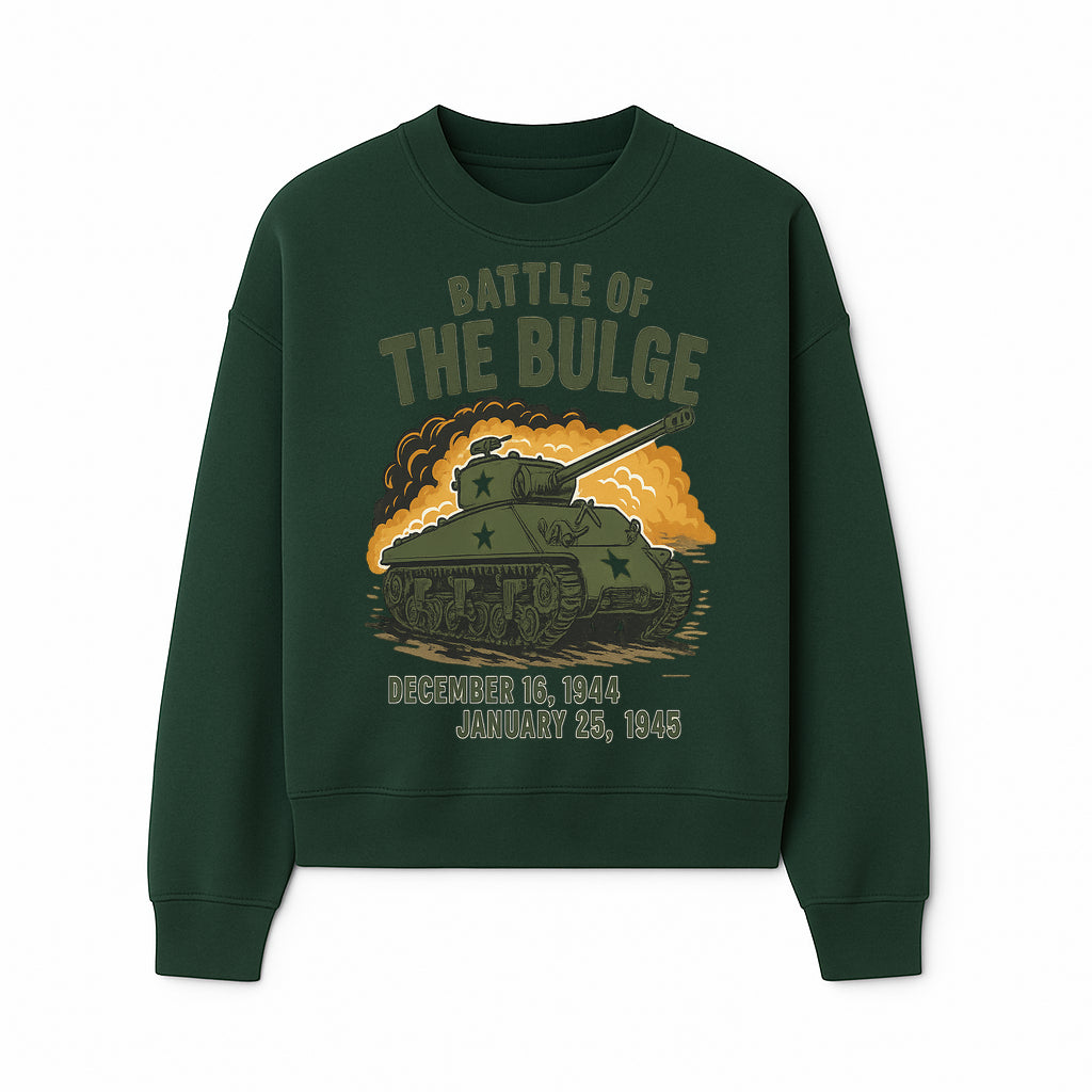 Battle of the Bulge Tank Art Print | WWII Historical Decor | December 16, 1944 - January 25, 1945 | Military Wall Art - Sweatshirt 1758008581545.jpg
