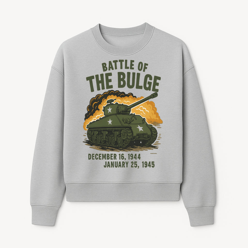 Battle of the Bulge Tank Art Print | WWII Historical Decor | December 16, 1944 - January 25, 1945 | Military Wall Art - Sweatshirt 1758008581674.jpg