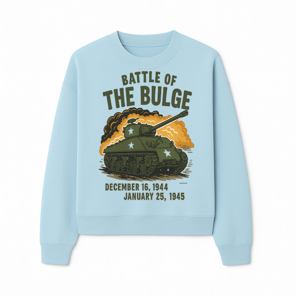 Battle of the Bulge Tank Art Print | WWII Historical Decor | December 16, 1944 - January 25, 1945 | Military Wall Art - Sweatshirt 1758008581800.jpg