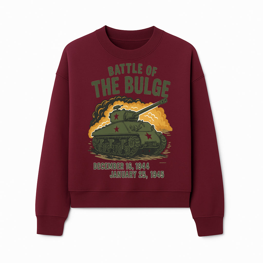 Battle of the Bulge Tank Art Print | WWII Historical Decor | December 16, 1944 - January 25, 1945 | Military Wall Art - Sweatshirt 1758008582064.jpg