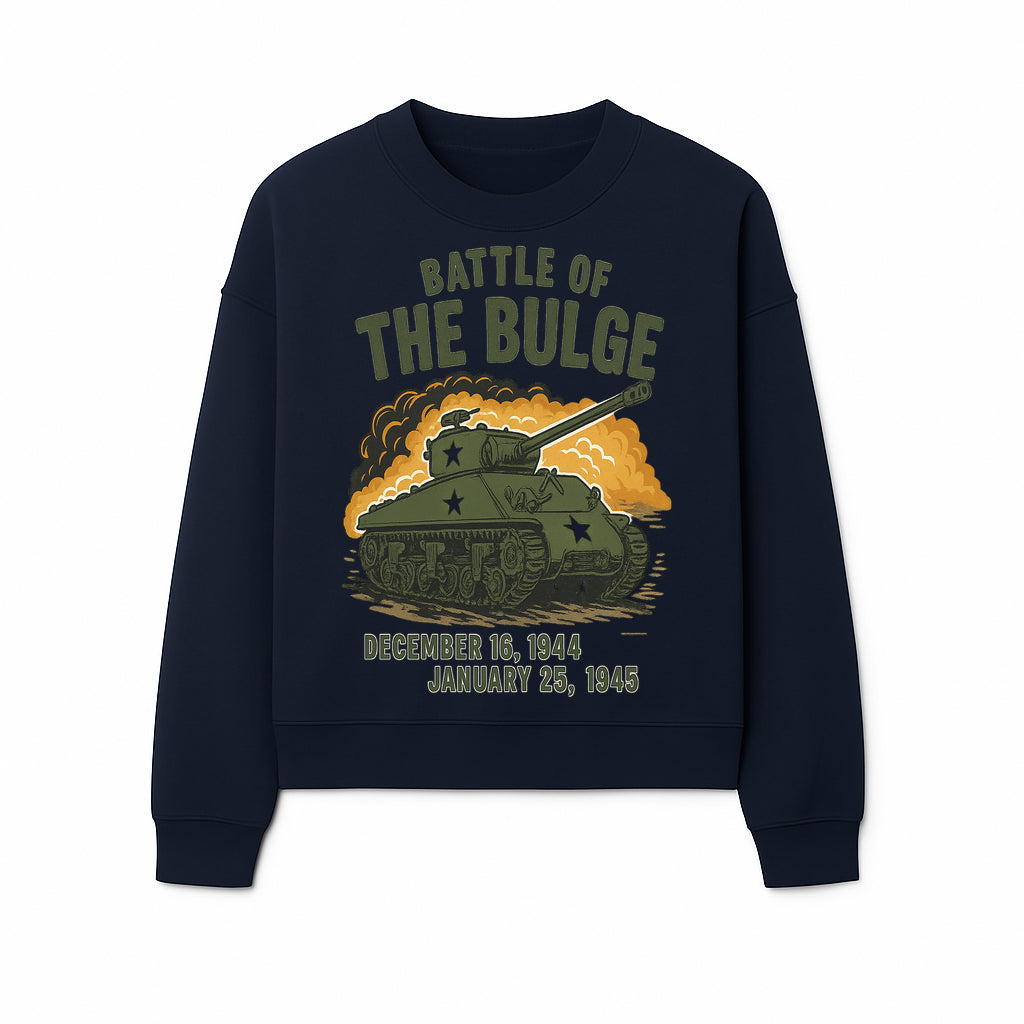 Battle of the Bulge Tank Art Print | WWII Historical Decor | December 16, 1944 - January 25, 1945 | Military Wall Art - Sweatshirt 1758008582196.jpg