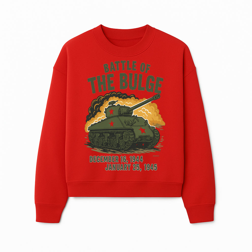 Battle of the Bulge Tank Art Print | WWII Historical Decor | December 16, 1944 - January 25, 1945 | Military Wall Art - Sweatshirt 1758008582331.jpg