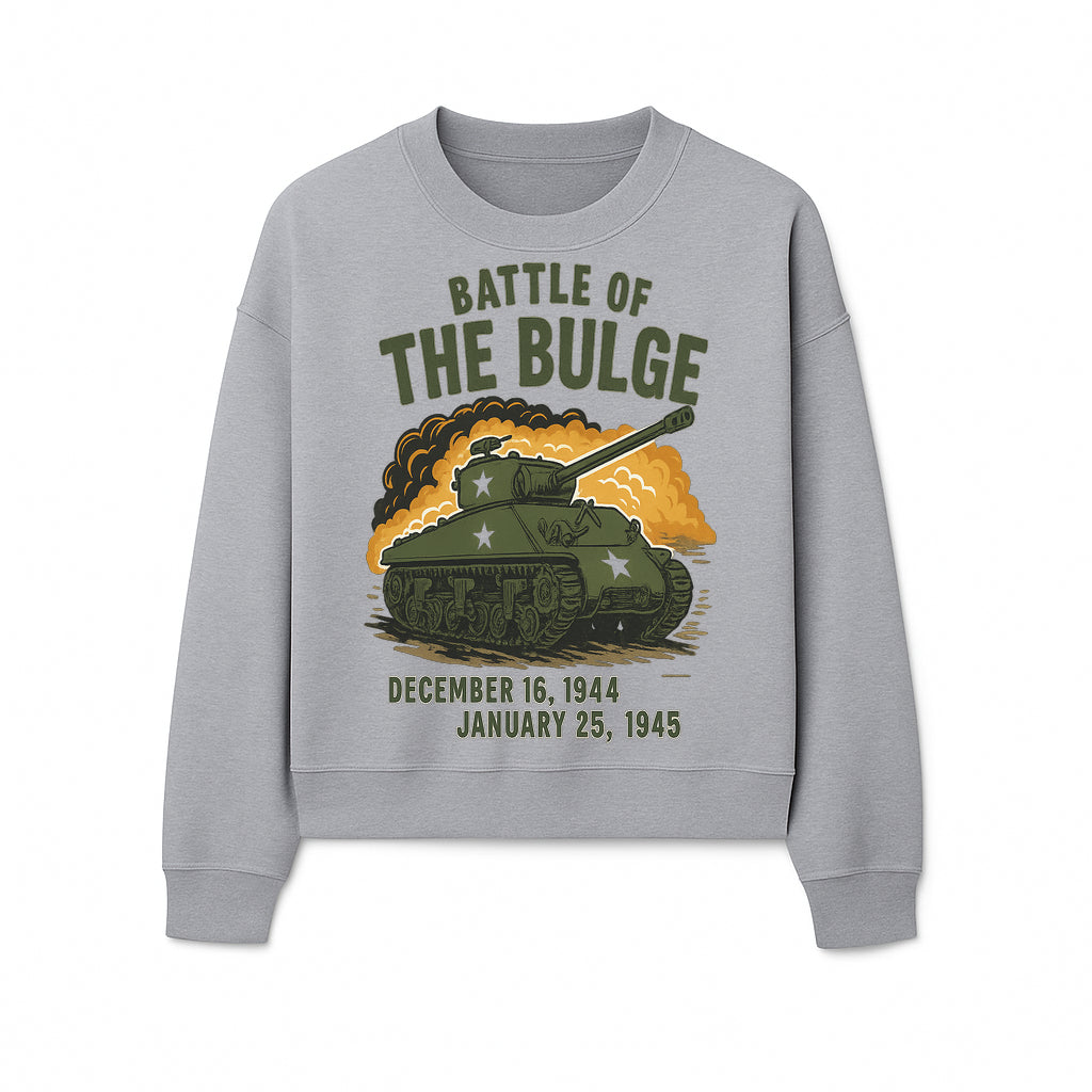 Battle of the Bulge Tank Art Print | WWII Historical Decor | December 16, 1944 - January 25, 1945 | Military Wall Art - Sweatshirt 1758008582446.jpg