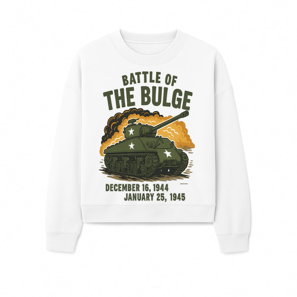 Battle of the Bulge Tank Art Print | WWII Historical Decor | December 16, 1944 - January 25, 1945 | Military Wall Art - Sweatshirt 1758008582607.jpg