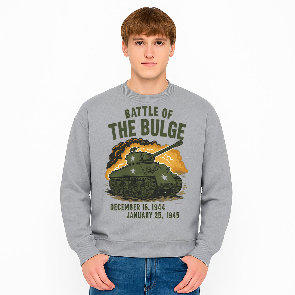 Battle of the Bulge Tank Art Print | WWII Historical Decor | December 16, 1944 - January 25, 1945 | Military Wall Art - Sweatshirt 1758008583734.jpg