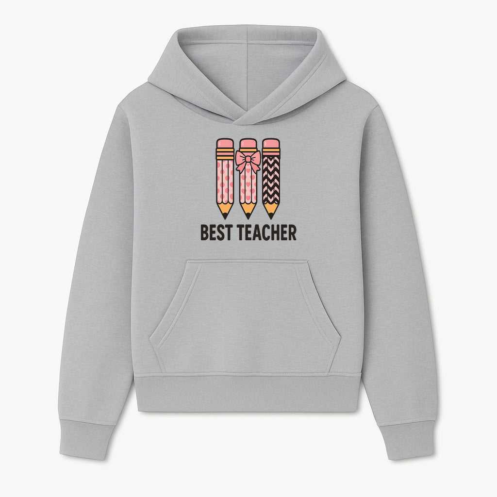 Best Teacher Pencil Design Tee - Cute Teacher Gift, Education Apparel, School Appreciation, Creative Classroom Style - Hoodie 1758093354463.jpg