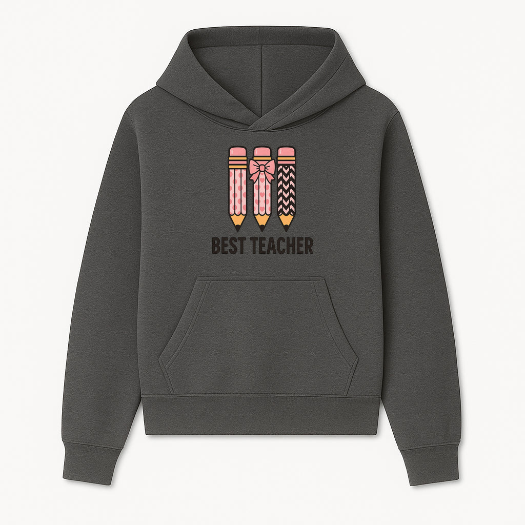 Best Teacher Pencil Design Tee - Cute Teacher Gift, Education Apparel, School Appreciation, Creative Classroom Style - Hoodie 1758093354813.jpg
