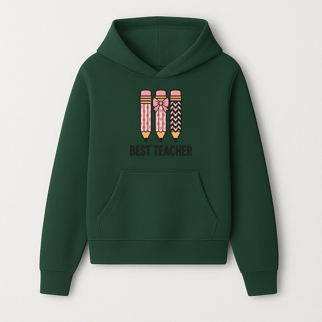 Best Teacher Pencil Design Tee - Cute Teacher Gift, Education Apparel, School Appreciation, Creative Classroom Style - Hoodie 1758093355028.jpg