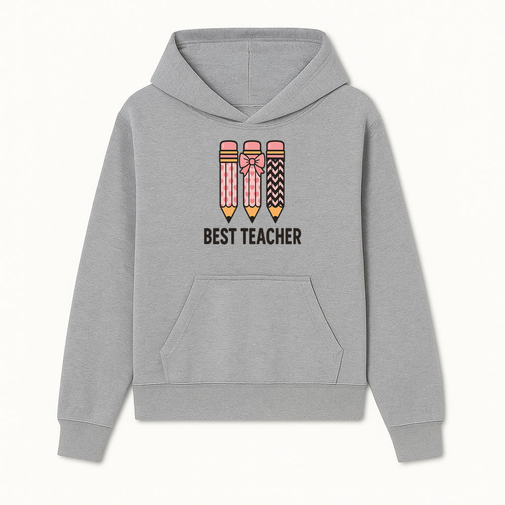 Best Teacher Pencil Design Tee - Cute Teacher Gift, Education Apparel, School Appreciation, Creative Classroom Style - Hoodie 1758093355210.jpg
