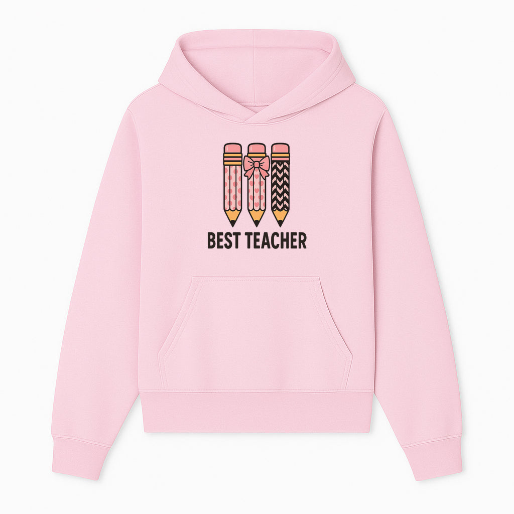 Best Teacher Pencil Design Tee - Cute Teacher Gift, Education Apparel, School Appreciation, Creative Classroom Style - Hoodie 1758093355556.jpg
