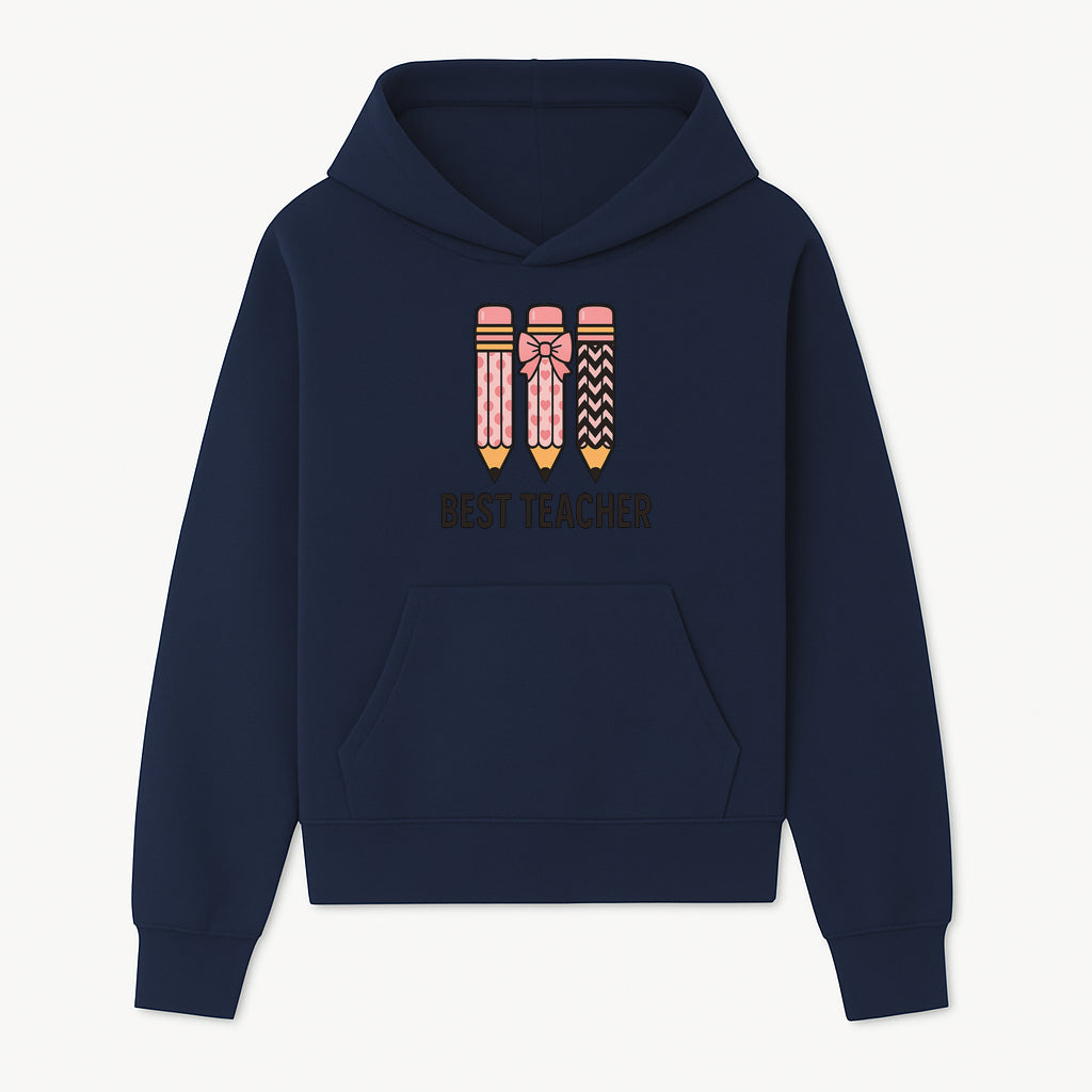 Best Teacher Pencil Design Tee - Cute Teacher Gift, Education Apparel, School Appreciation, Creative Classroom Style - Hoodie 1758093355915.jpg