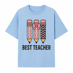 Best Teacher Pencil Design Tee - Cute Teacher Gift, Education Apparel, School Appreciation, Creative Classroom Style - T-shirt 1758093358942.jpg