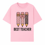 Best Teacher Pencil Design Tee - Cute Teacher Gift, Education Apparel, School Appreciation, Creative Classroom Style - T-shirt 1758093359115.jpg