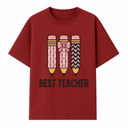 Best Teacher Pencil Design Tee - Cute Teacher Gift, Education Apparel, School Appreciation, Creative Classroom Style - T-shirt 1758093359251.jpg