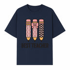 Best Teacher Pencil Design Tee - Cute Teacher Gift, Education Apparel, School Appreciation, Creative Classroom Style - T-shirt 1758093359405.jpg
