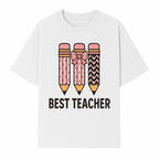 Best Teacher Pencil Design Tee - Cute Teacher Gift, Education Apparel, School Appreciation, Creative Classroom Style - T-shirt 1758093359941.jpg