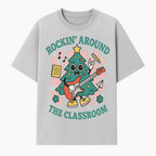 Rockin' Around the Classroom Christmas Tree Shirt | Fun Holiday T-Shirt for Teachers & Students | Music Theme Design - T-shirt 1758093360326.jpg