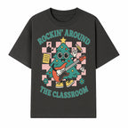 Rockin' Around the Classroom Christmas Tree Shirt | Fun Holiday T-Shirt for Teachers & Students | Music Theme Design - T-shirt 1758093360624.jpg