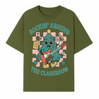 Rockin' Around the Classroom Christmas Tree Shirt | Fun Holiday T-Shirt for Teachers & Students | Music Theme Design - T-shirt 1758093360822.jpg
