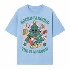 Rockin' Around the Classroom Christmas Tree Shirt | Fun Holiday T-Shirt for Teachers & Students | Music Theme Design - T-shirt 1758093361189.jpg