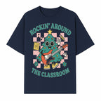 Rockin' Around the Classroom Christmas Tree Shirt | Fun Holiday T-Shirt for Teachers & Students | Music Theme Design - T-shirt 1758093361739.jpg