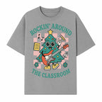 Rockin' Around the Classroom Christmas Tree Shirt | Fun Holiday T-Shirt for Teachers & Students | Music Theme Design - T-shirt 1758093362130.jpg