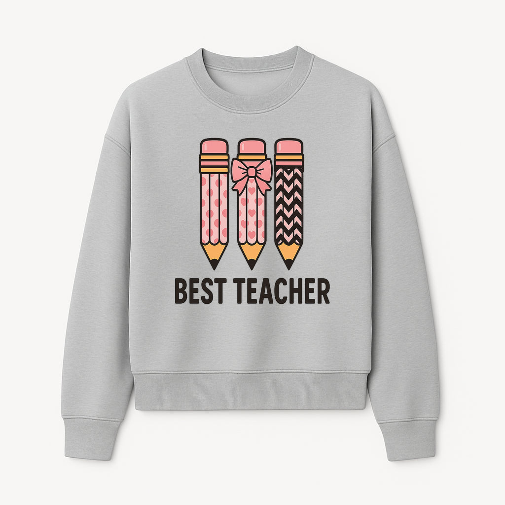 Best Teacher Pencil Design Tee - Cute Teacher Gift, Education Apparel, School Appreciation, Creative Classroom Style - Sweatshirt 1758093362205.jpg