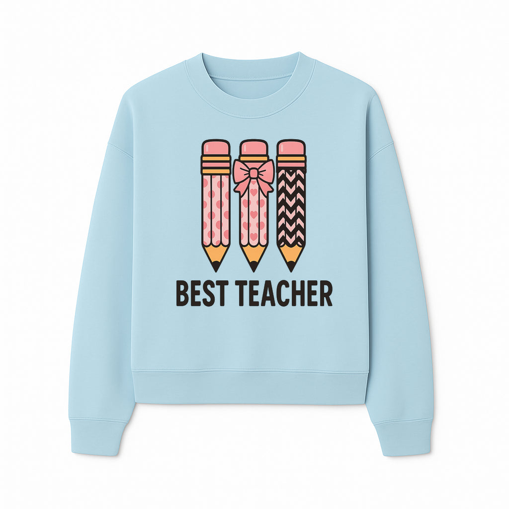 Best Teacher Pencil Design Tee - Cute Teacher Gift, Education Apparel, School Appreciation, Creative Classroom Style - Sweatshirt 1758093362355.jpg