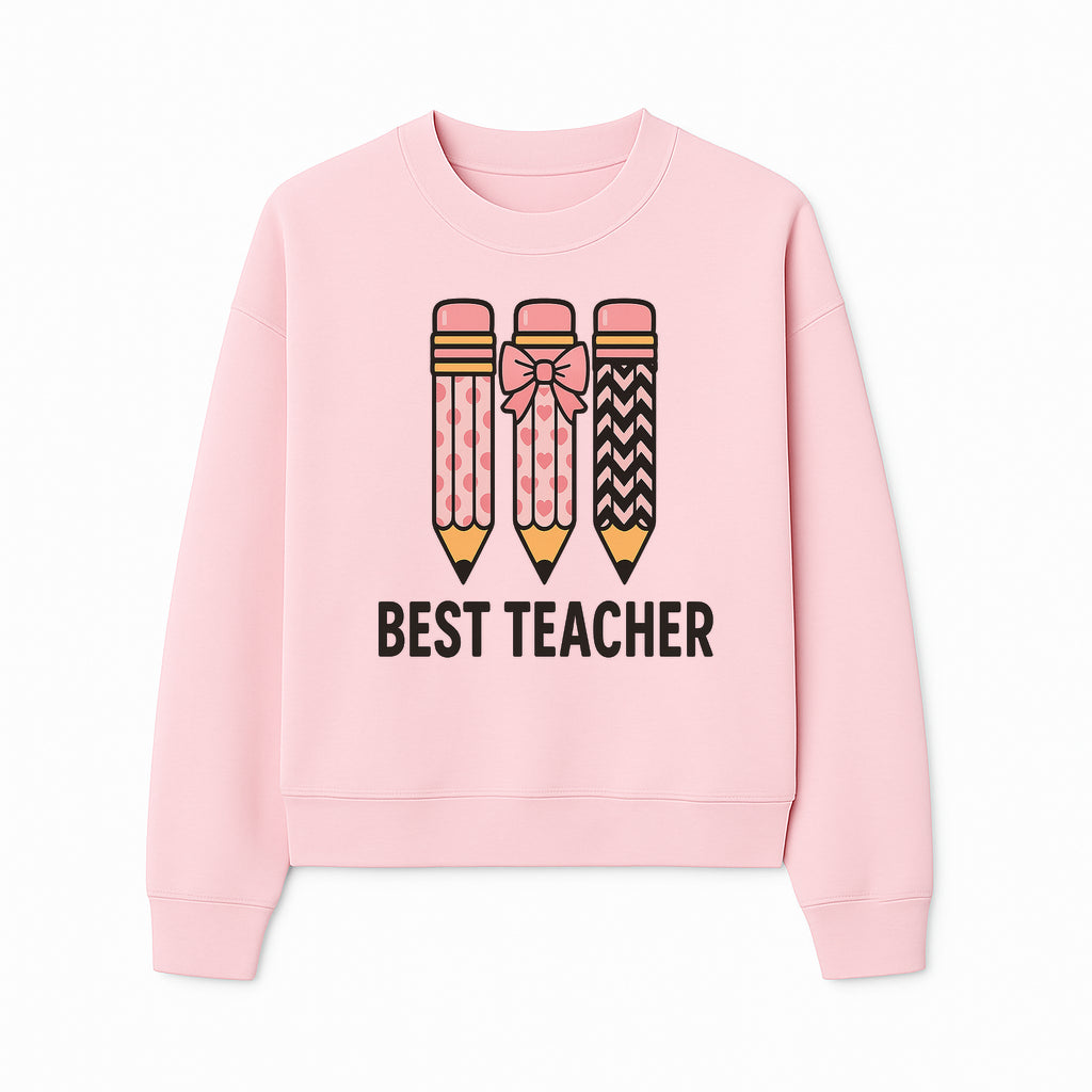 Best Teacher Pencil Design Tee - Cute Teacher Gift, Education Apparel, School Appreciation, Creative Classroom Style - Sweatshirt 1758093362522.jpg