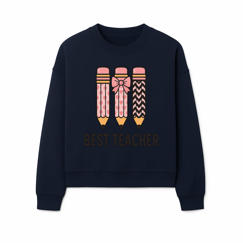 Best Teacher Pencil Design Tee - Cute Teacher Gift, Education Apparel, School Appreciation, Creative Classroom Style - Sweatshirt 1758093362832.jpg
